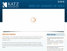 Tablet Screenshot of katzproperties.com